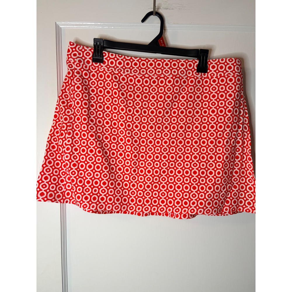 RipSkirt Hawaii Red White Geometric Dot Wrap Skirt XL New With Tags Quick Dry